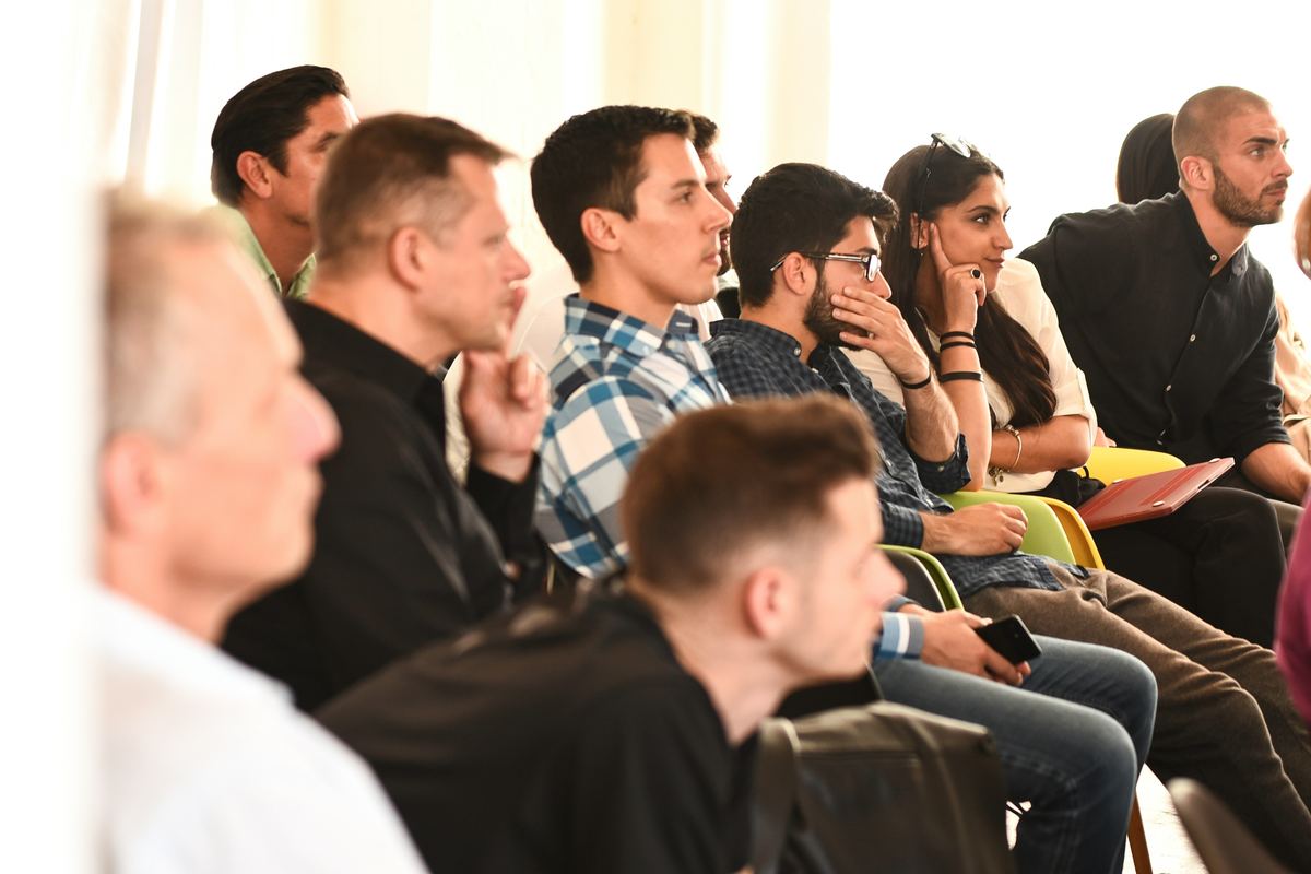 People taking part in a group research session
